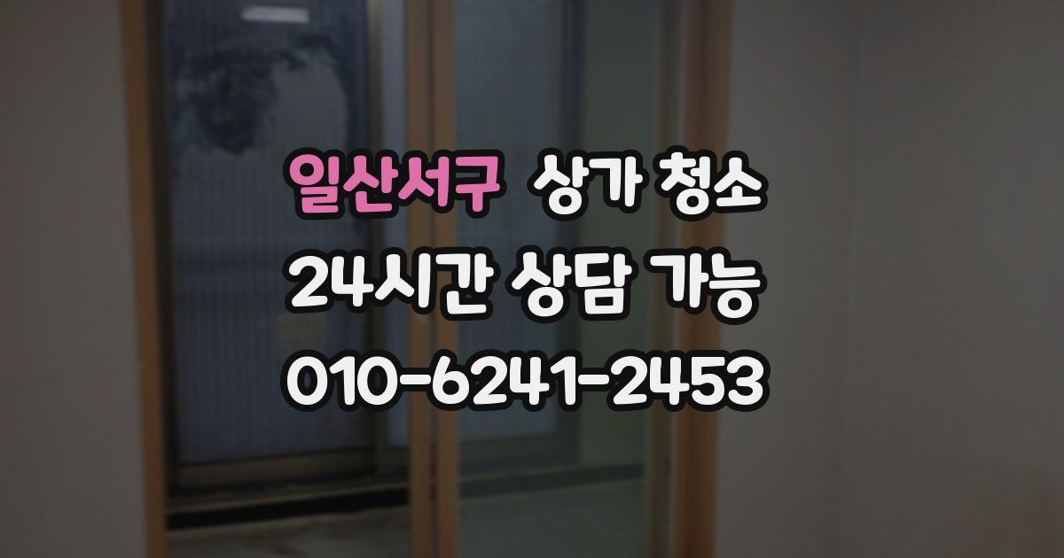 일산서구 상가 청소