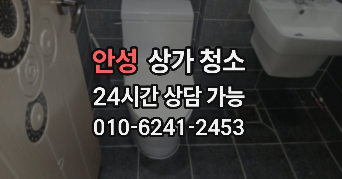 안성 상가 청소