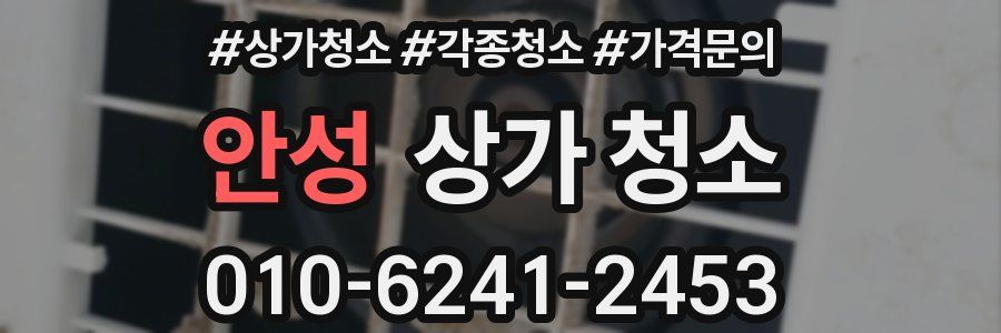 안성 상가 청소