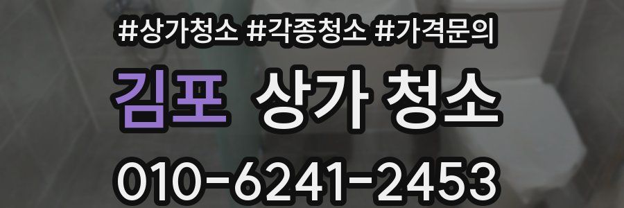 김포 상가 청소