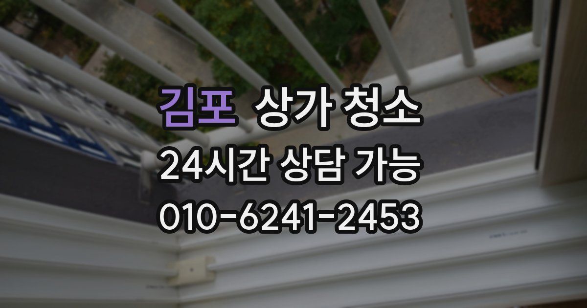 김포 상가 청소