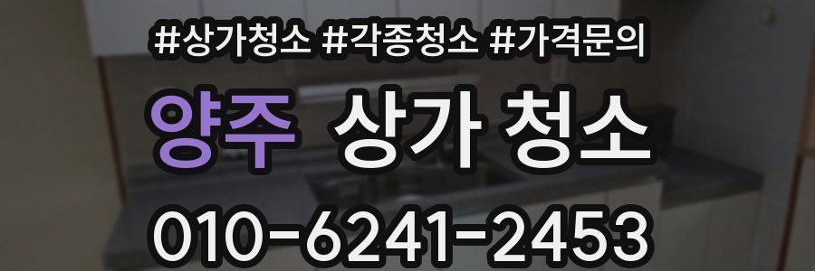양주 상가 청소