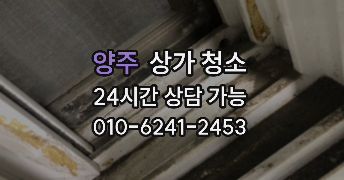 양주 상가 청소