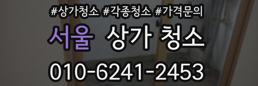 서울 상가 청소