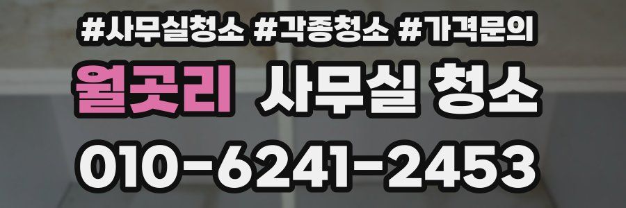 월곳리 사무실 청소