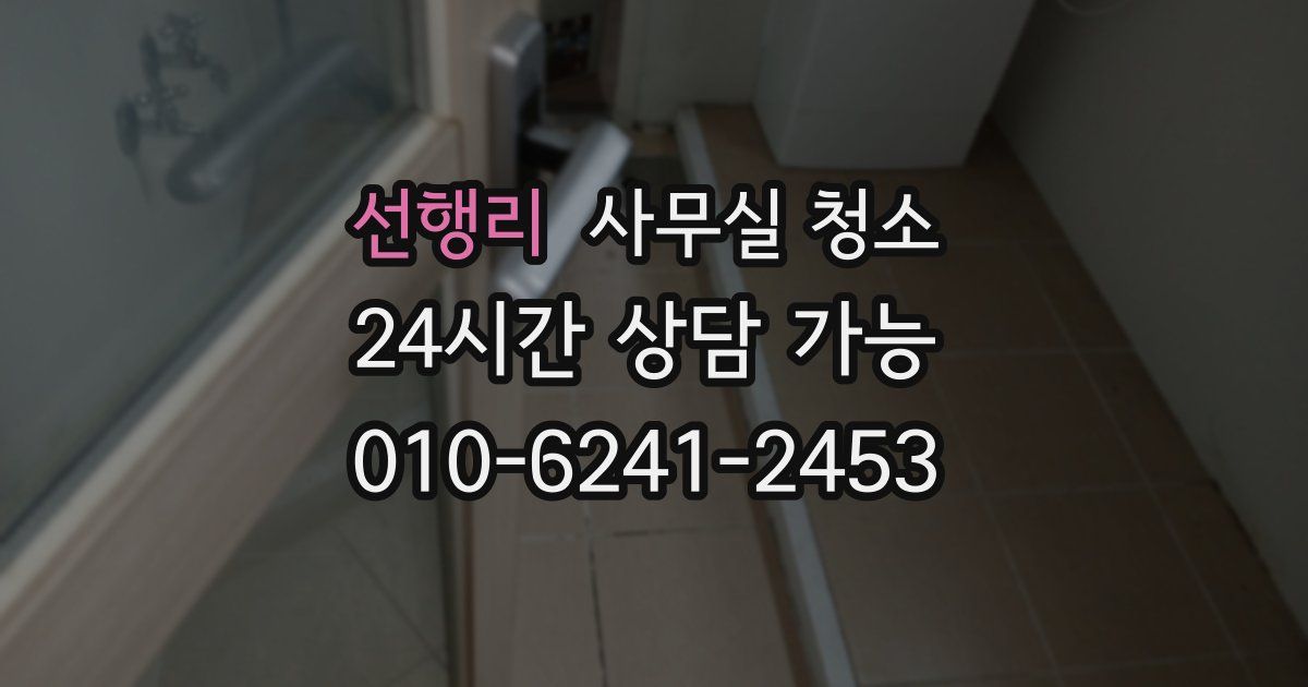 선행리 사무실 청소