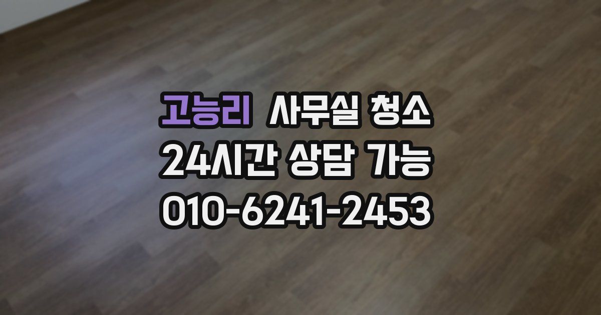 고능리 사무실 청소