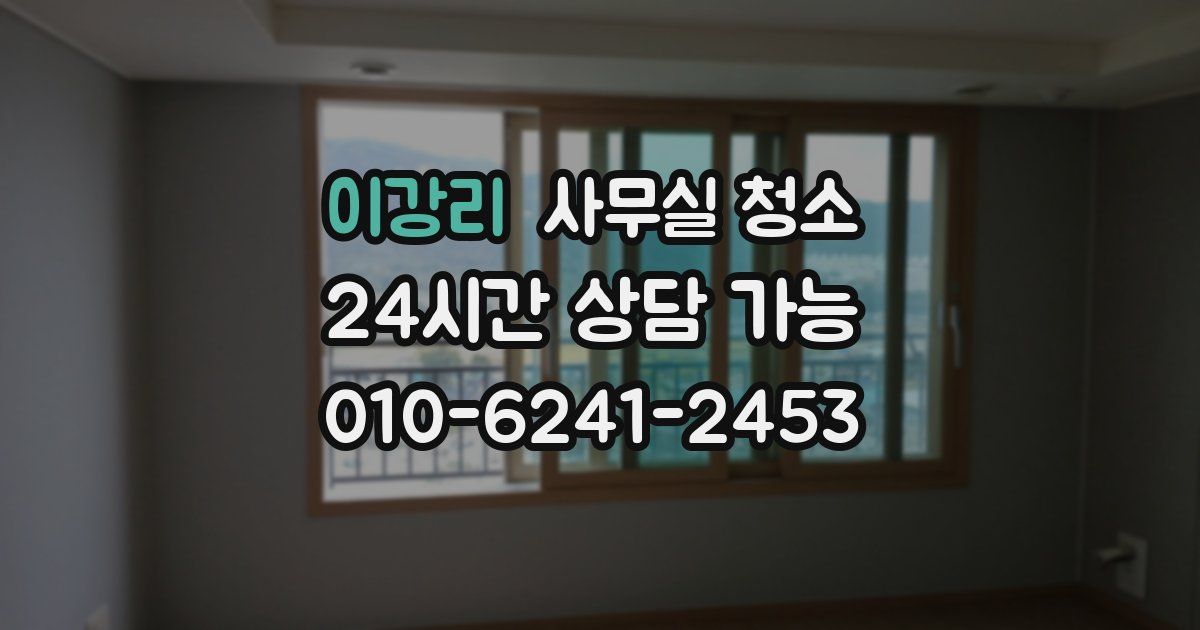 이강리 사무실 청소