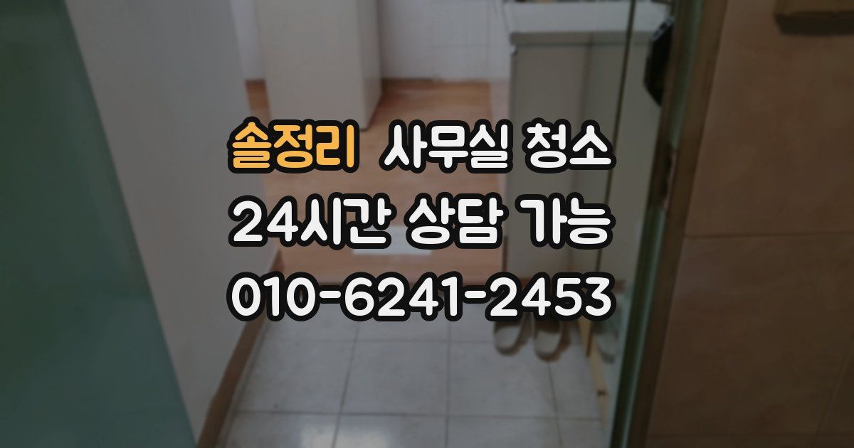 솔정리 사무실 청소