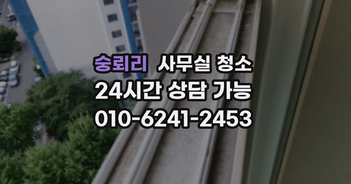 숭뢰리 사무실 청소