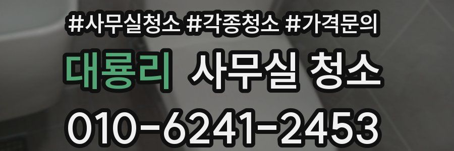 대룡리 사무실 청소