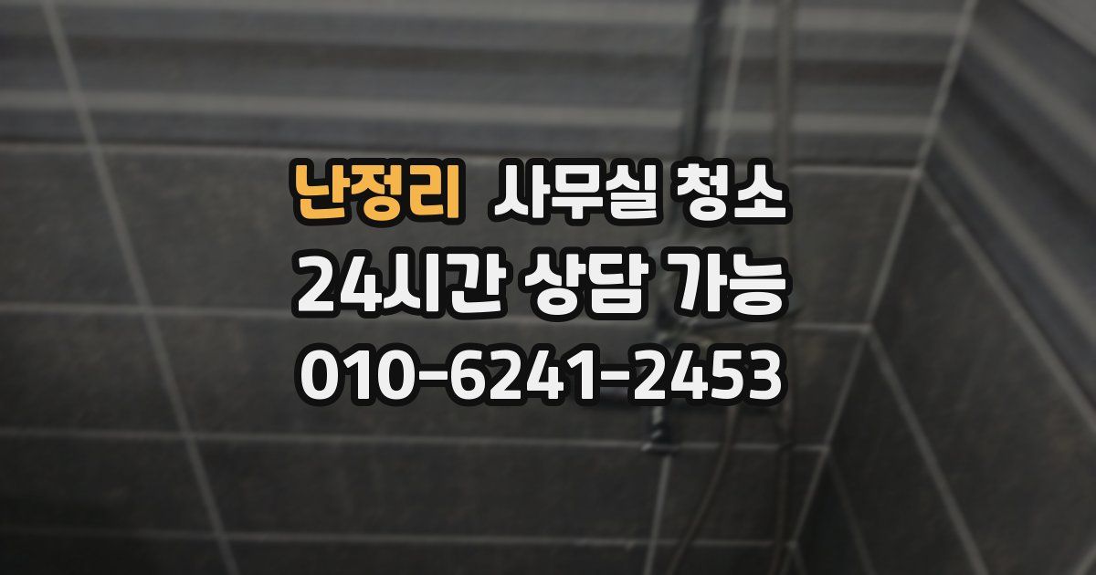 난정리 사무실 청소