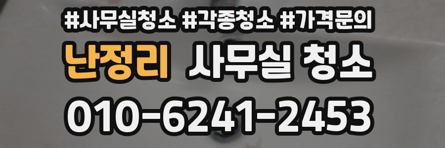 난정리 사무실 청소