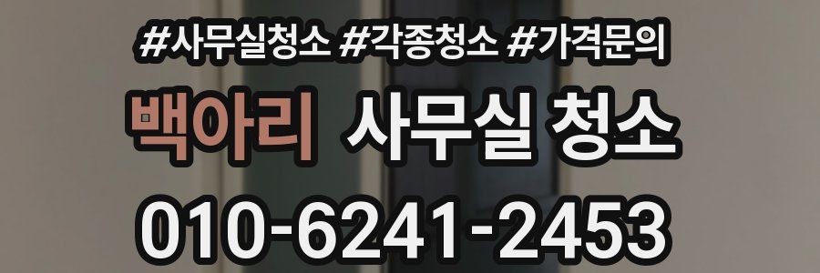 백아리 사무실 청소