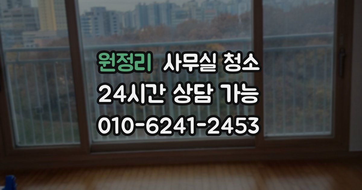 원정리 사무실 청소