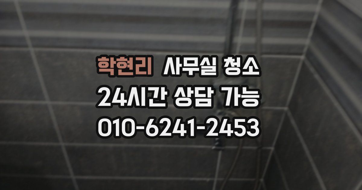 학현리 사무실 청소