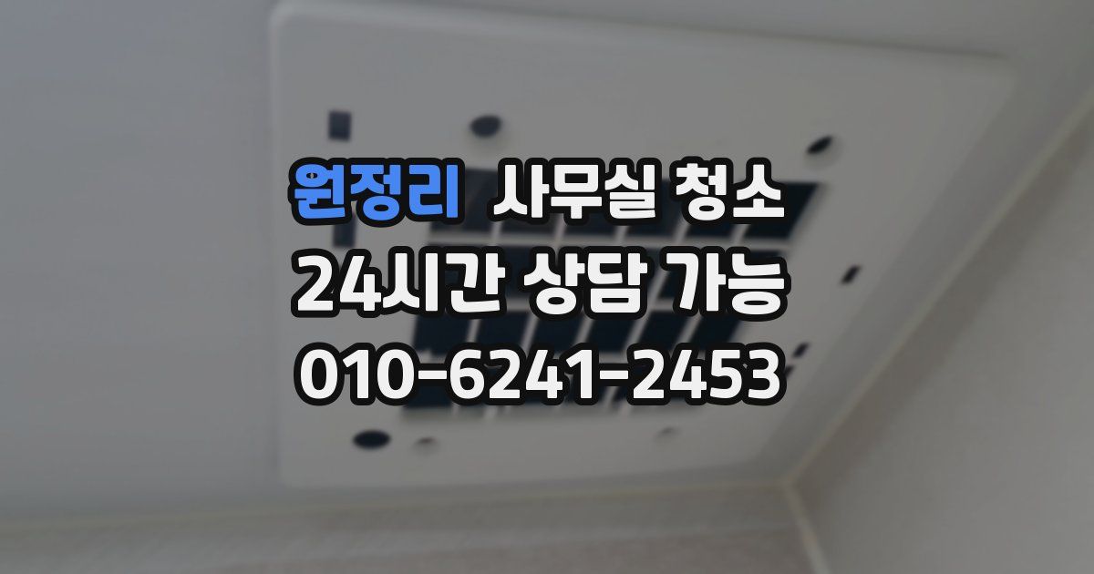 원정리 사무실 청소