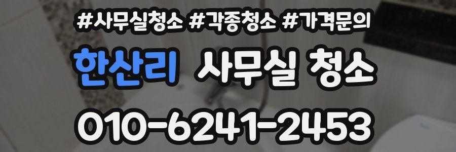 한산리 사무실 청소