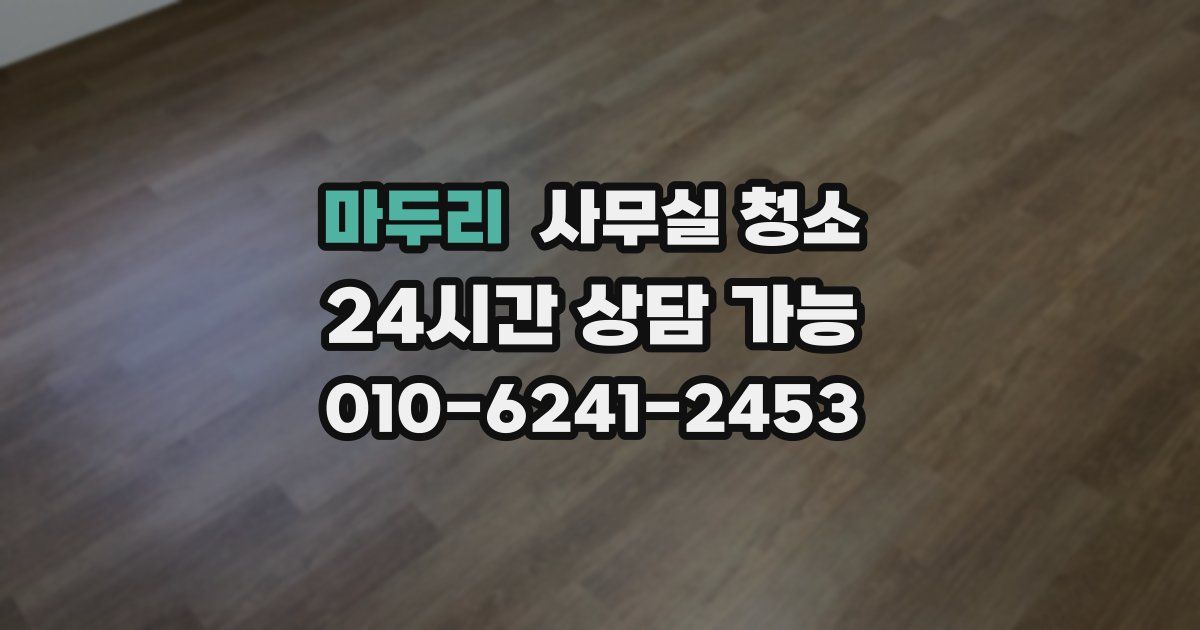마두리 사무실 청소