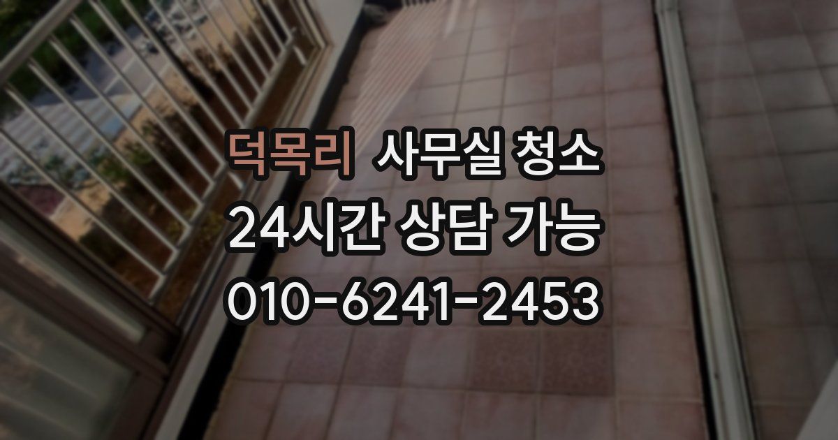 덕목리 사무실 청소