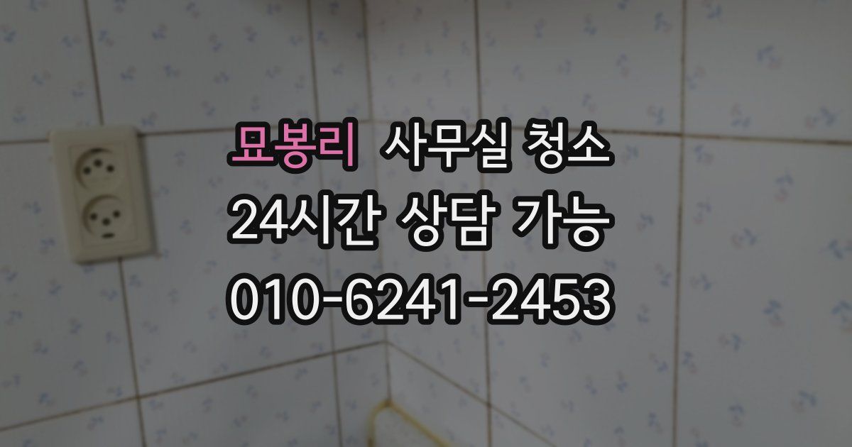 묘봉리 사무실 청소