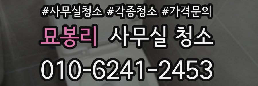 묘봉리 사무실 청소