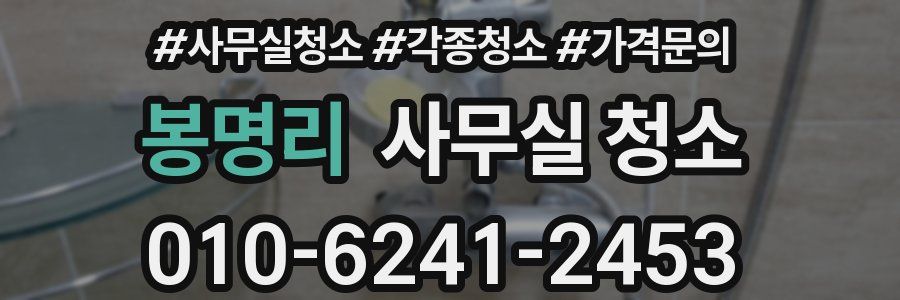 봉명리 사무실 청소