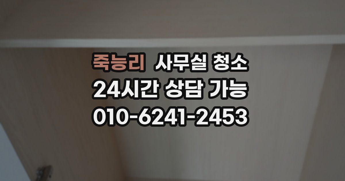 죽능리 사무실 청소