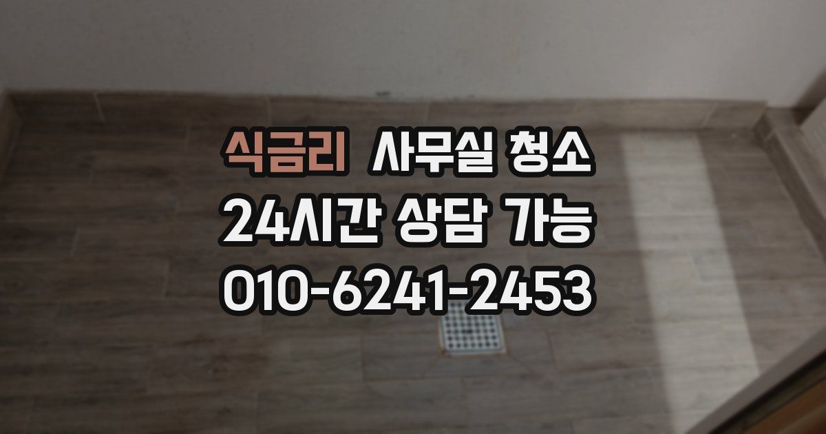 식금리 사무실 청소