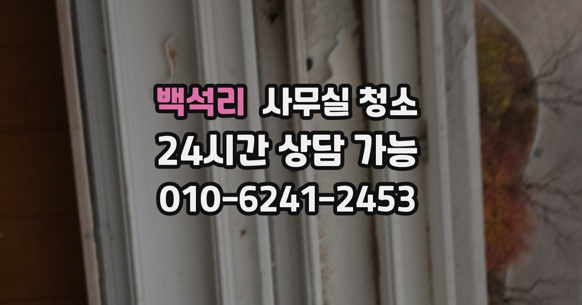 백석리 사무실 청소