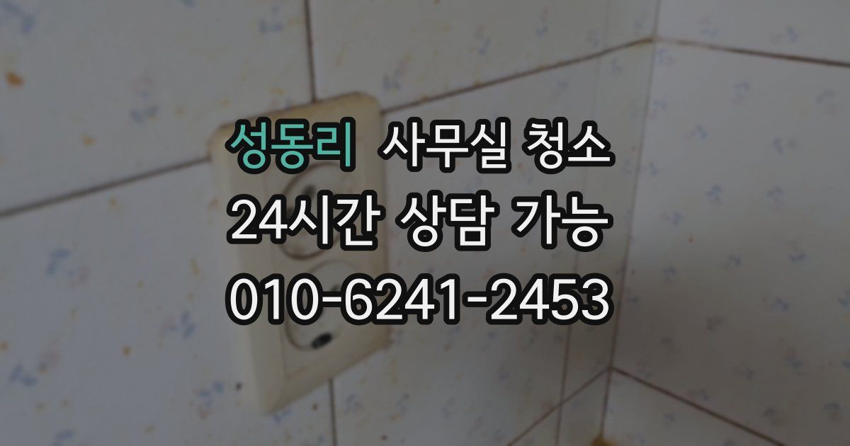 성동리 사무실 청소