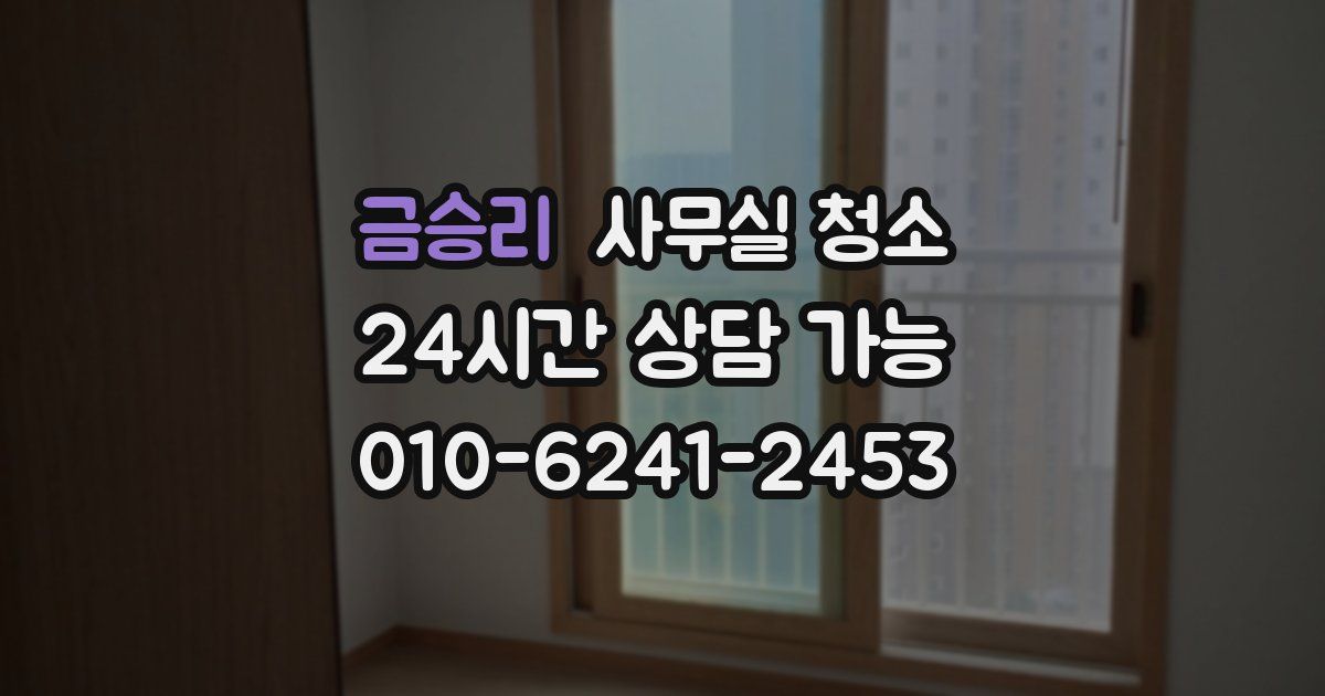 금승리 사무실 청소