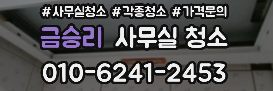 금승리 사무실 청소