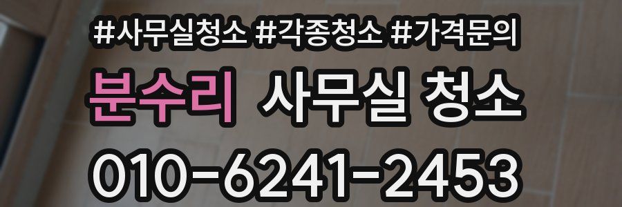분수리 사무실 청소