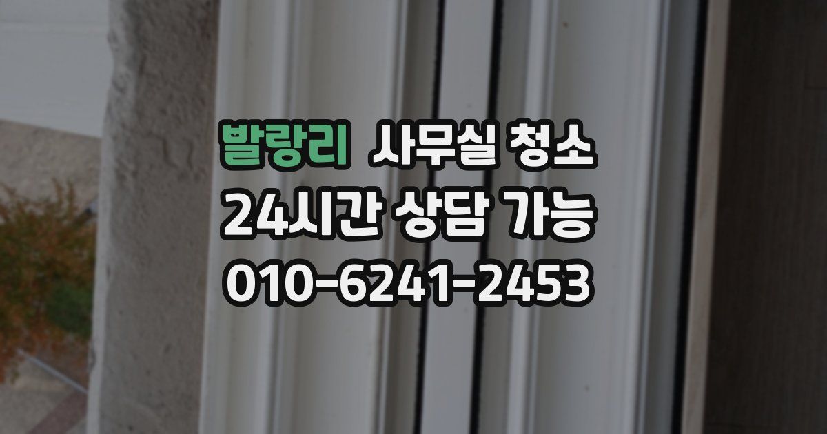 발랑리 사무실 청소