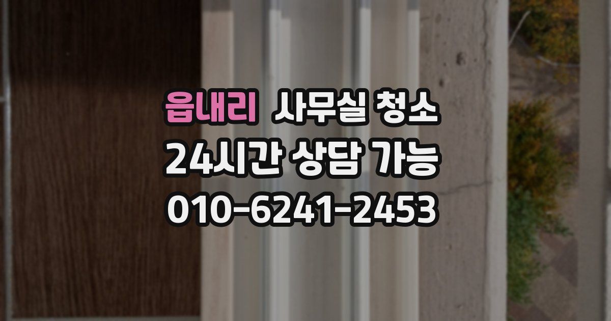읍내리 사무실 청소