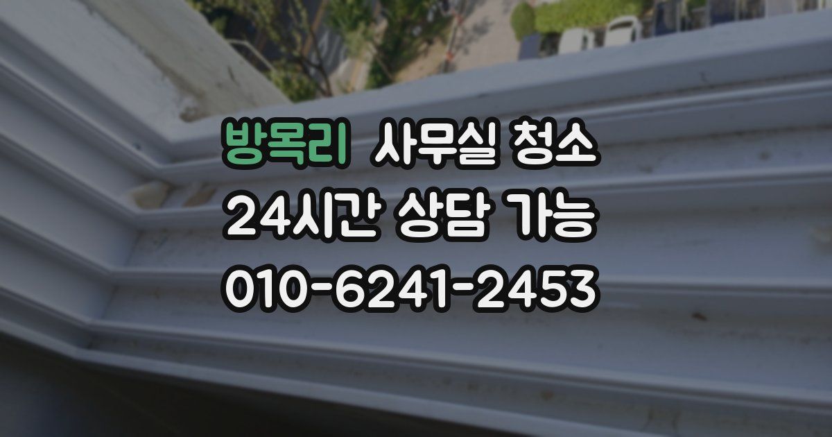 방목리 사무실 청소