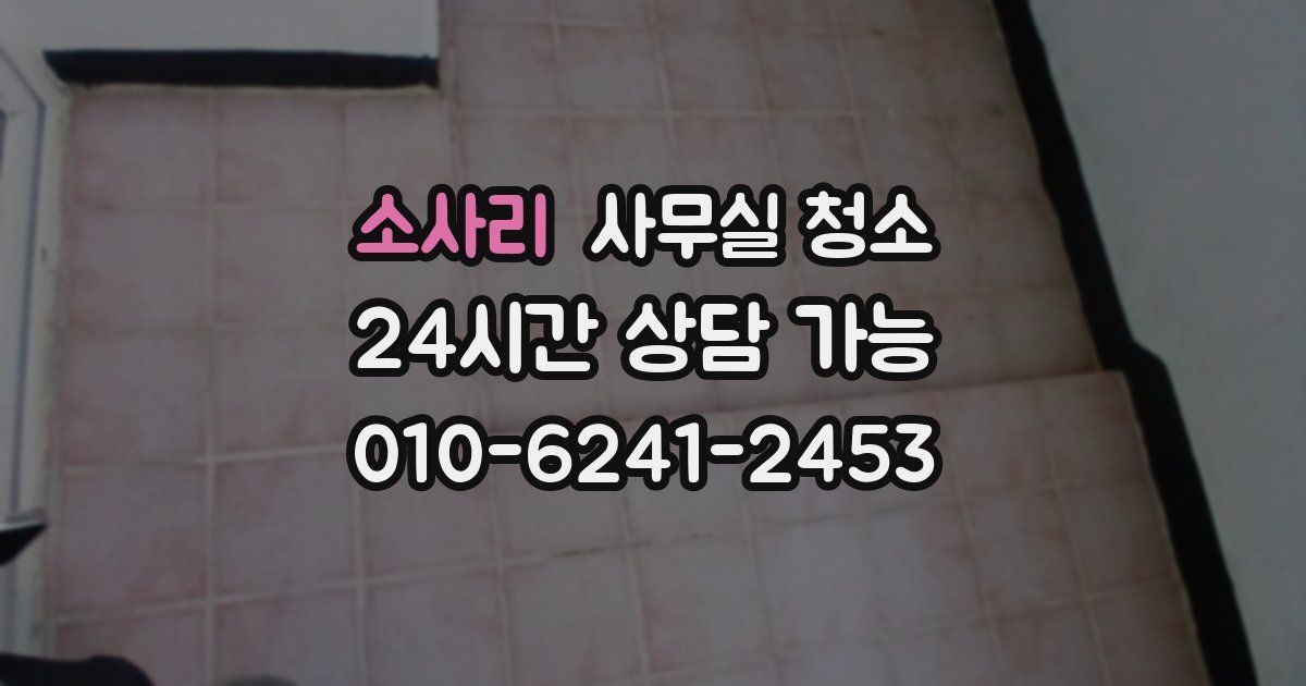 소사리 사무실 청소