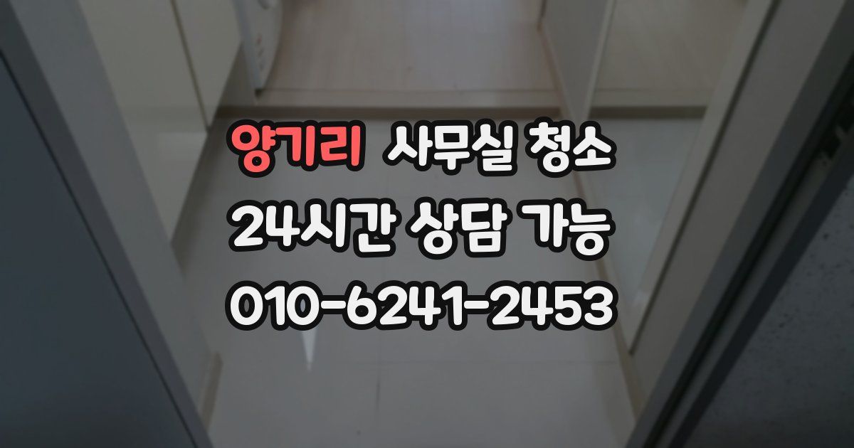 양기리 사무실 청소