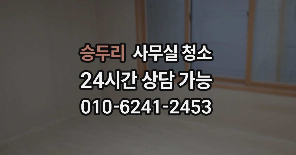 승두리 사무실 청소