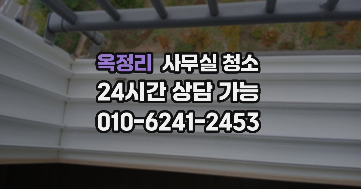 옥정리 사무실 청소