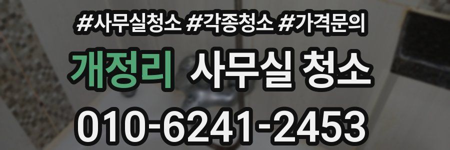 개정리 사무실 청소