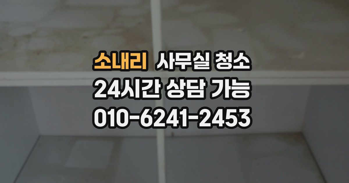 소내리 사무실 청소