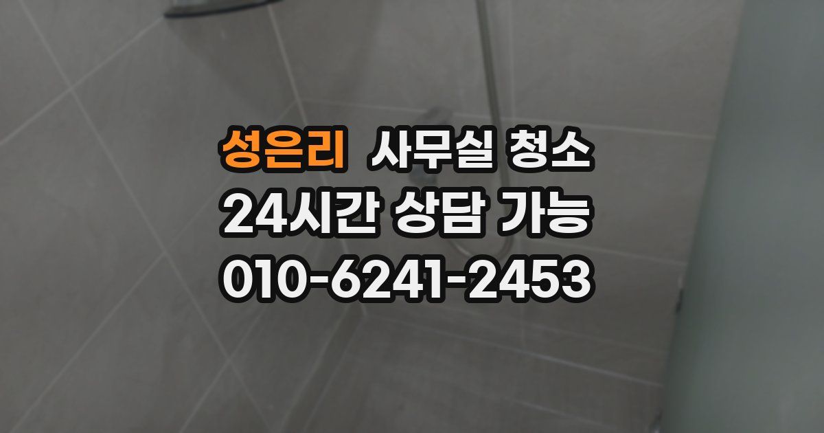 성은리 사무실 청소
