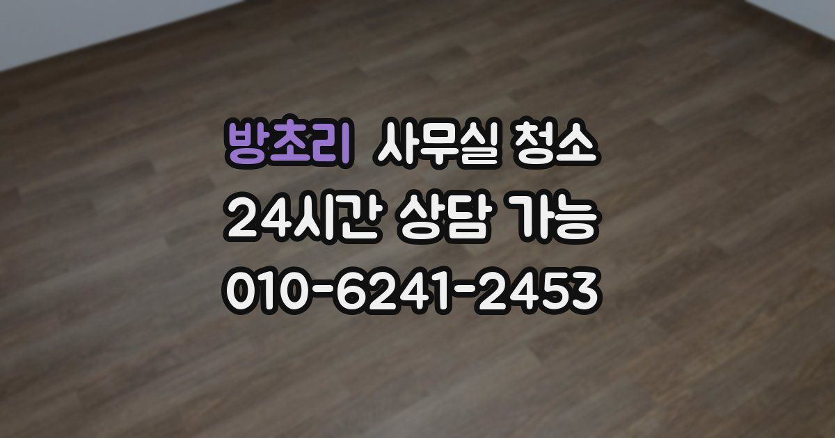 방초리 사무실 청소