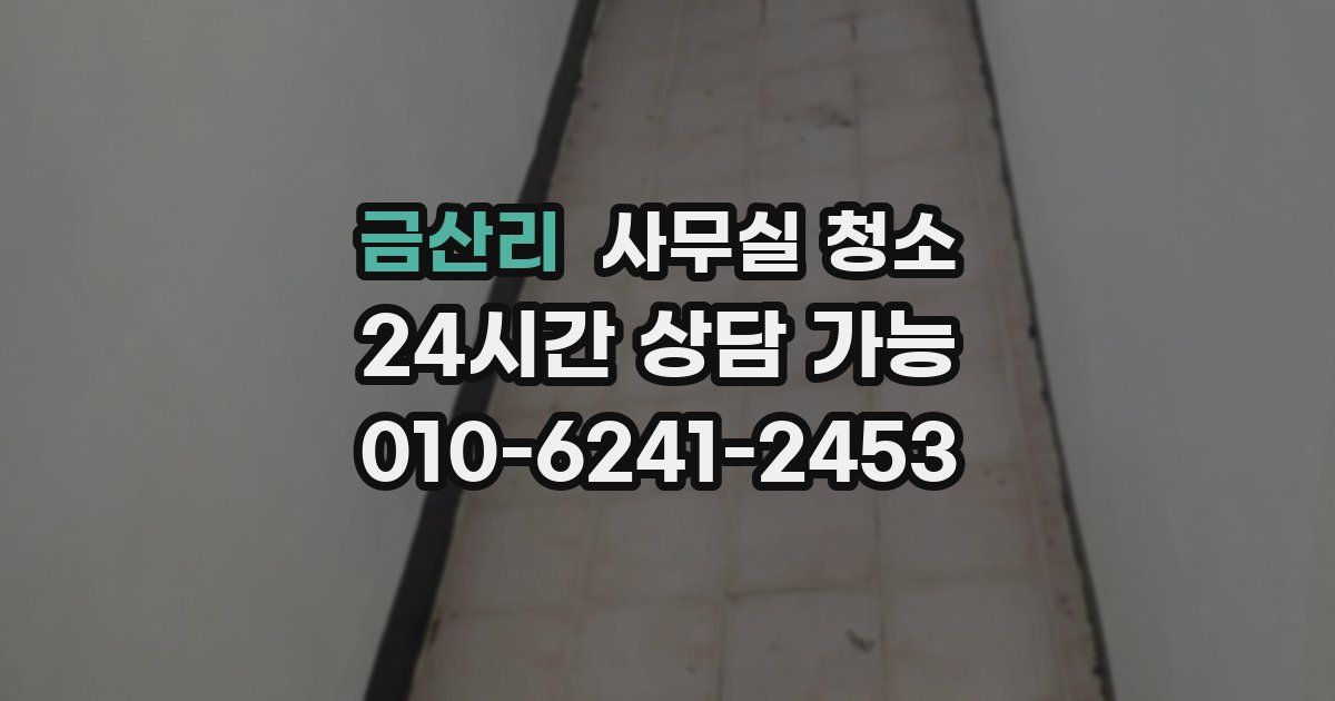 금산리 사무실 청소