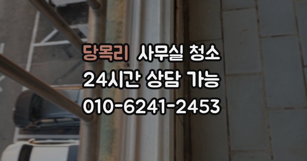 당목리 사무실 청소