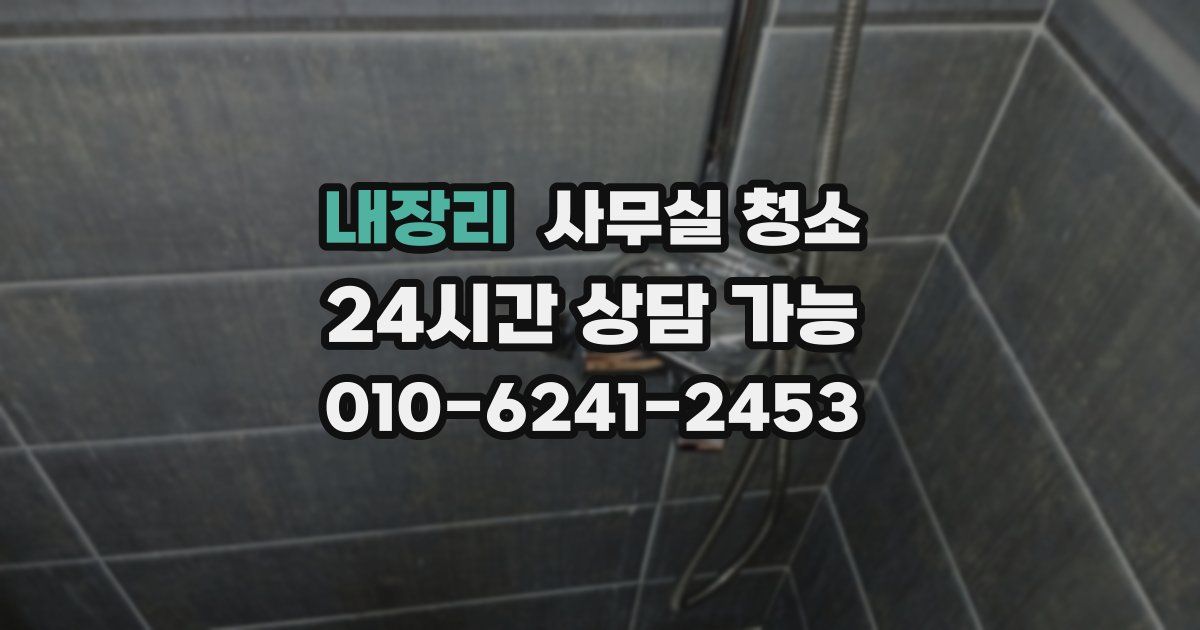 내장리 사무실 청소