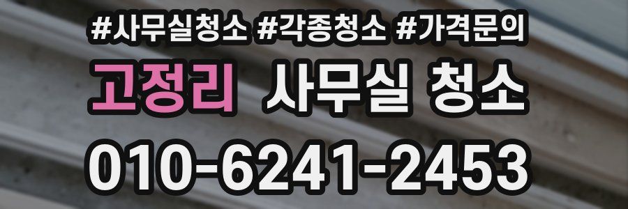 고정리 사무실 청소