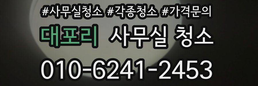 대포리 사무실 청소